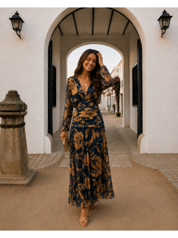 Robe bleue Clémencia