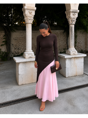 Vestido Longoria Marrón/Rosita