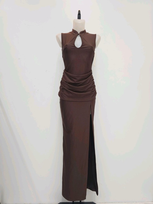 Vestido marrom Kawasaki