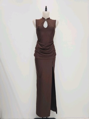 Vestido marrom Kawasaki