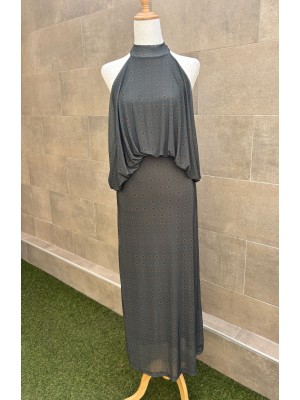 Vestido Okoro Verde/Grisaceo