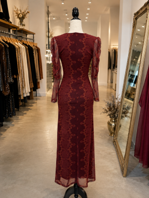 Robe Candelaria bordeaux/orange