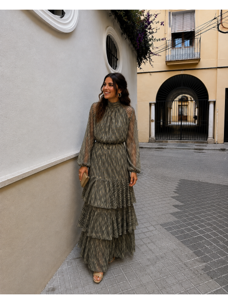 Ensemble Makandé à manches vertes