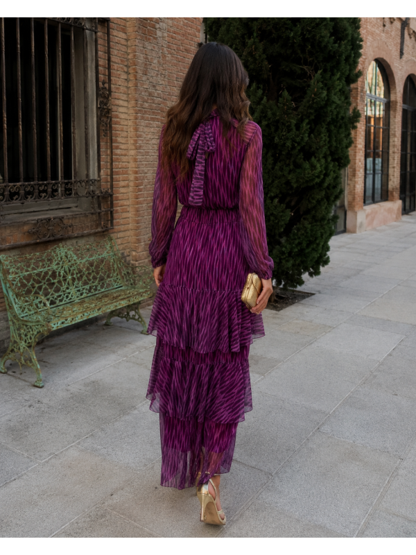 Conjunto Makandé Mangas Morado