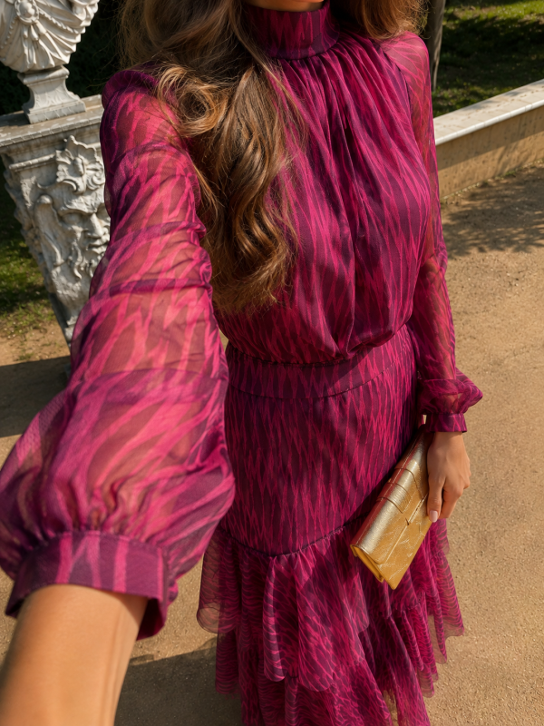 Conjunto Makandé com mangas rosa