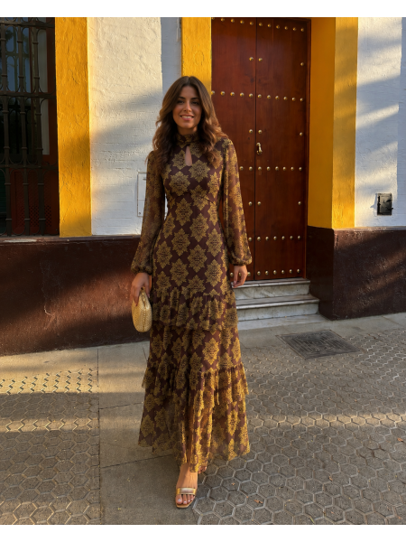 Vestido marrom Quinzano