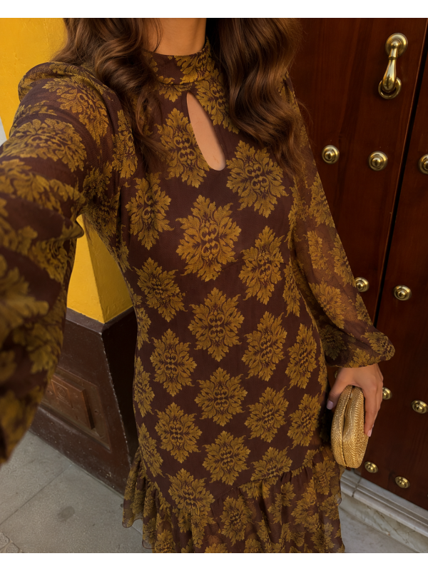 Vestido marrom Quinzano