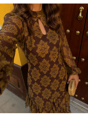 Vestido marrom Quinzano