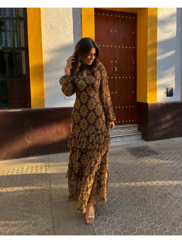 Vestido marrom Quinzano