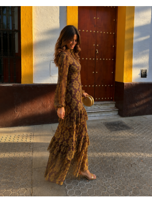 Vestido marrom Quinzano