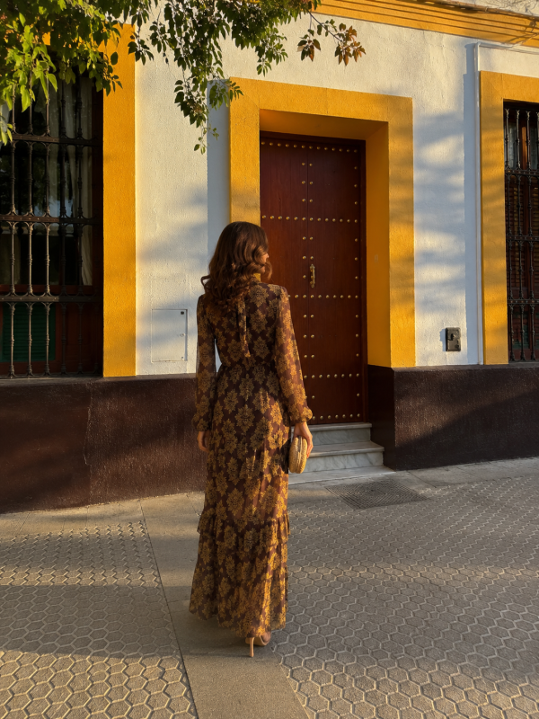 Vestido marrom Quinzano