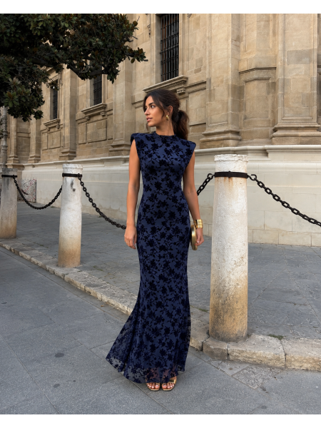 Vestido azul violeta 2