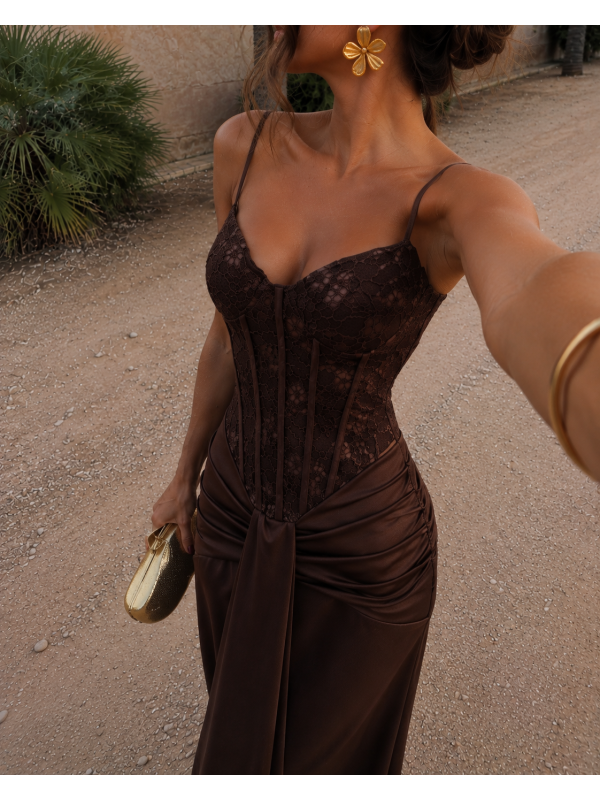 Vestido marrom Tentação
