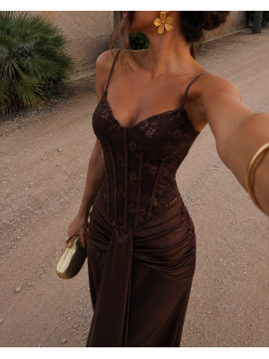 Vestido marrom Tentação