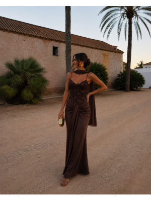 Vestido marrom Tentação
