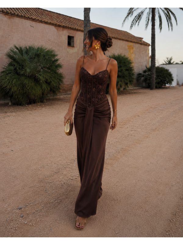 Vestido marrom Tentação