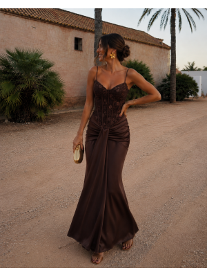 Vestido marrom Tentação