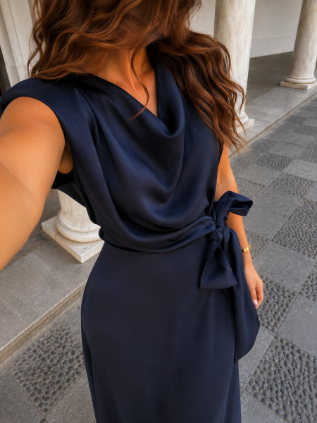 Vestido azul marinho Arcano 2