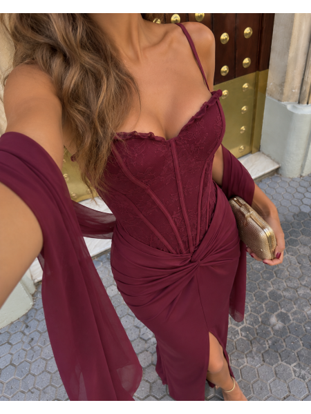 Vestido Georgina Vino