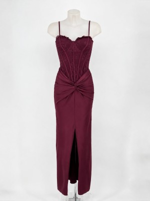 Vestido Georgina Vino