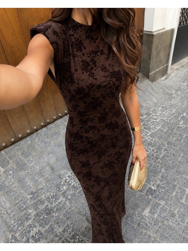 Robe violette marron