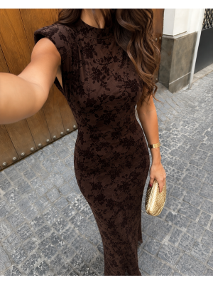 Robe violette marron