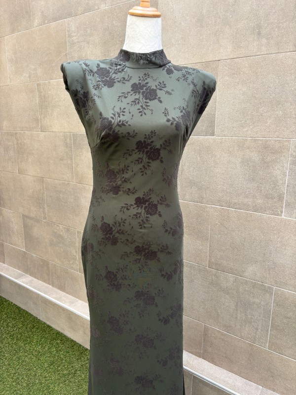 Vestido verde violeta