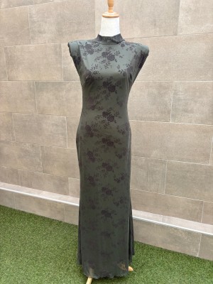 Vestido verde violeta