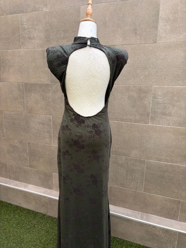 Vestido verde violeta
