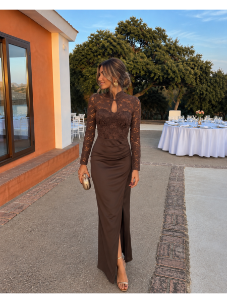 Vestido Rafaela Marrón 2