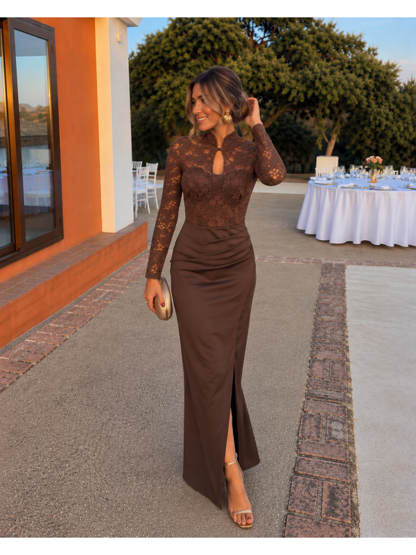 Vestido Rafaela Marrón