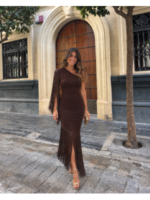 Vestido Puruñuela Marrón