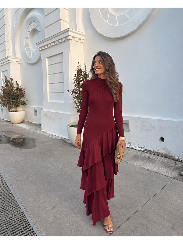 Vestido Olarieta Granate