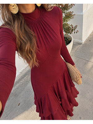 Vestido Olarieta Granate