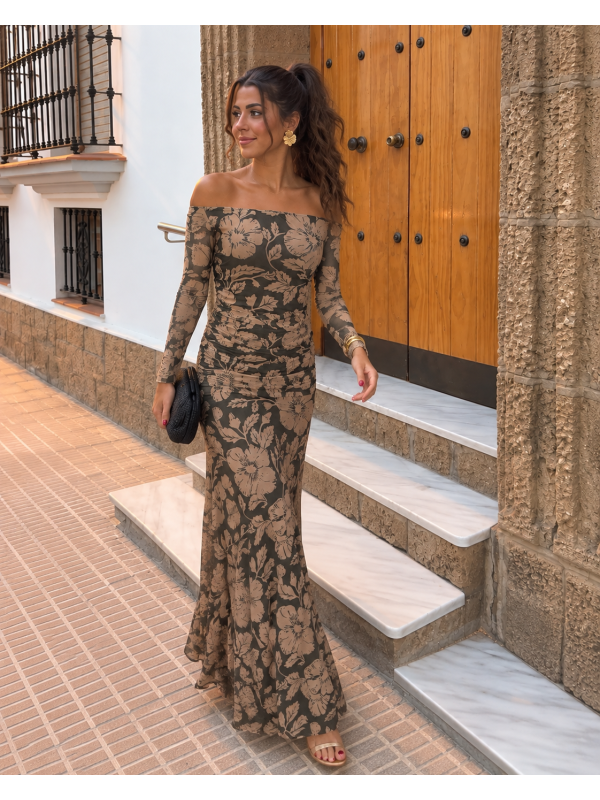 Vestido Alelíes Verde