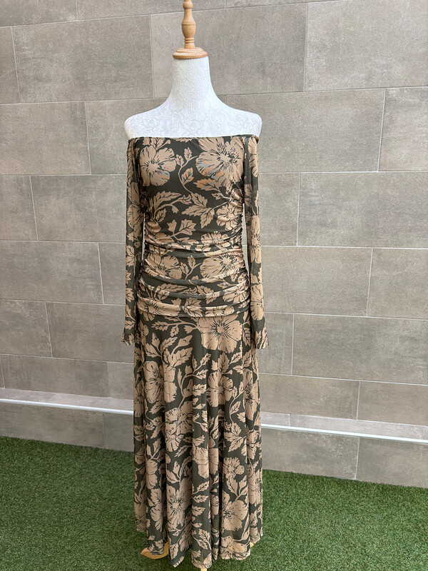 Robe giroflée verte
