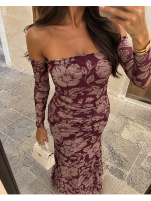 Vestido Alelíes Vino