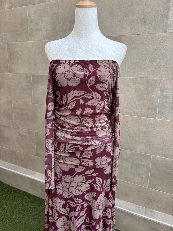 Vestido Alelíes Vino