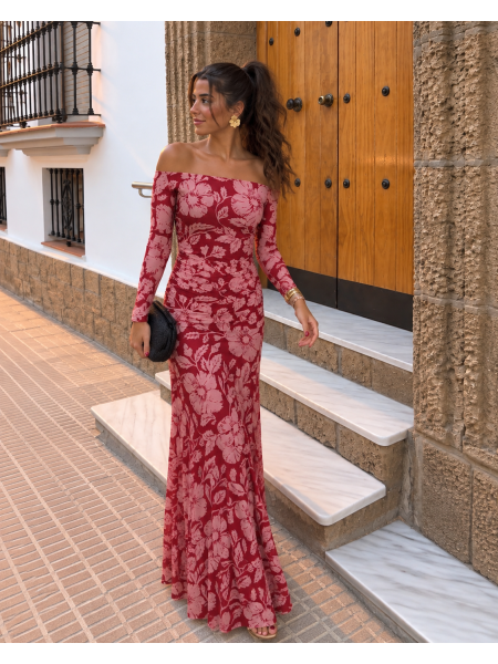 Vestido Alelíes Rojizo