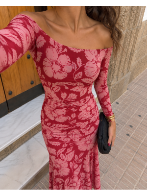 Vestido Alelíes Rojizo