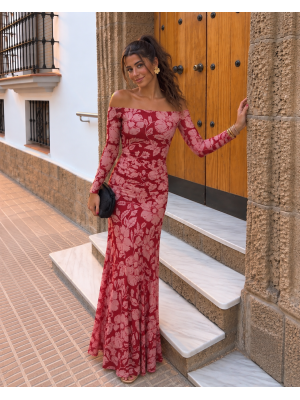 Vestido Alelíes Rojizo