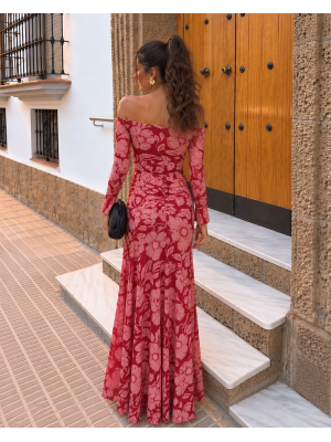 Vestido Alelíes Rojizo