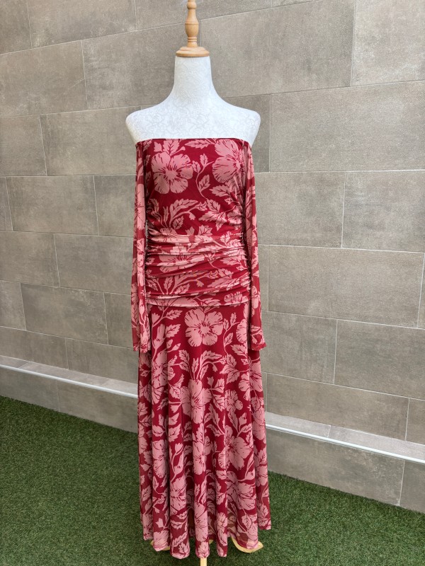 Vestido Alelíes Rojizo