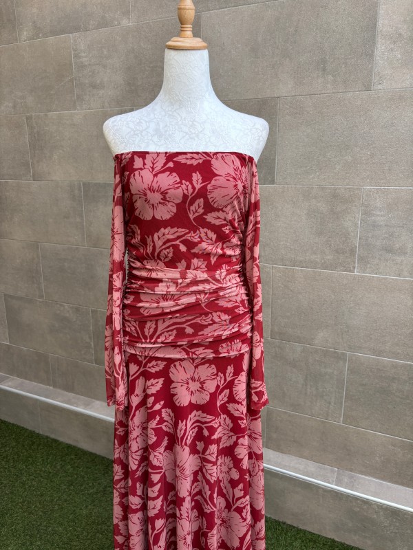 Vestido Alelíes Rojizo