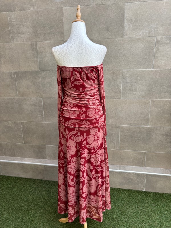 Vestido Alelíes Rojizo