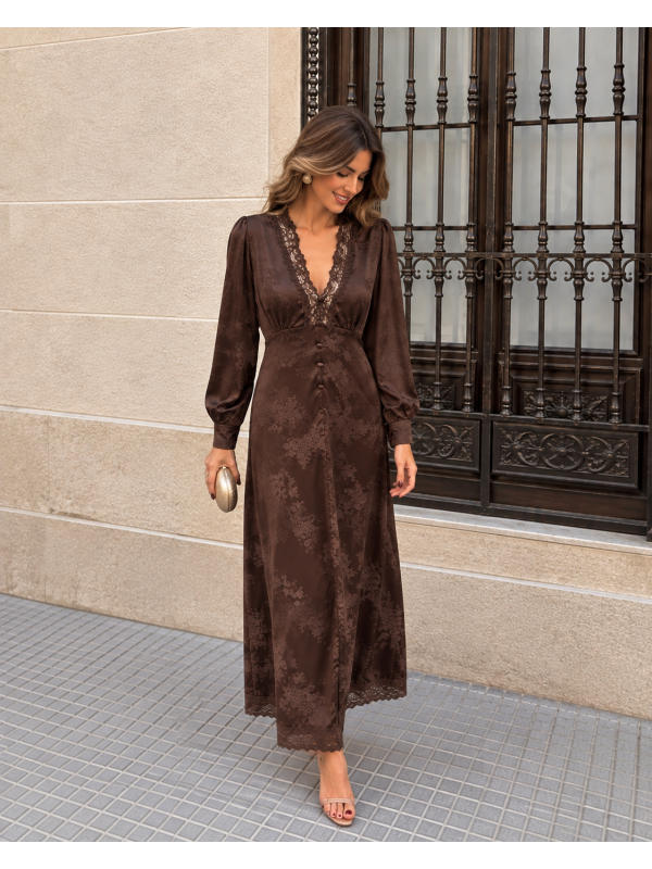 Vestido Benedita Marrón