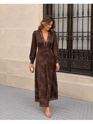 Vestido Benedita Marrón