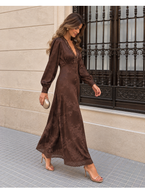 Vestido Benedita Marrón