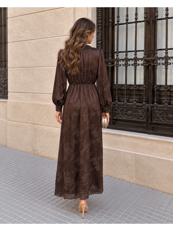 Vestido Benedita Marrón