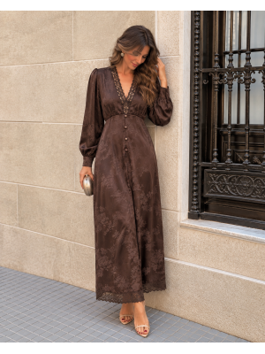 Vestido Benedita Marrón